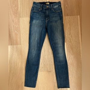 Mother High Waisted Looker Ankle Fray in Not Enough Rough, Size 23